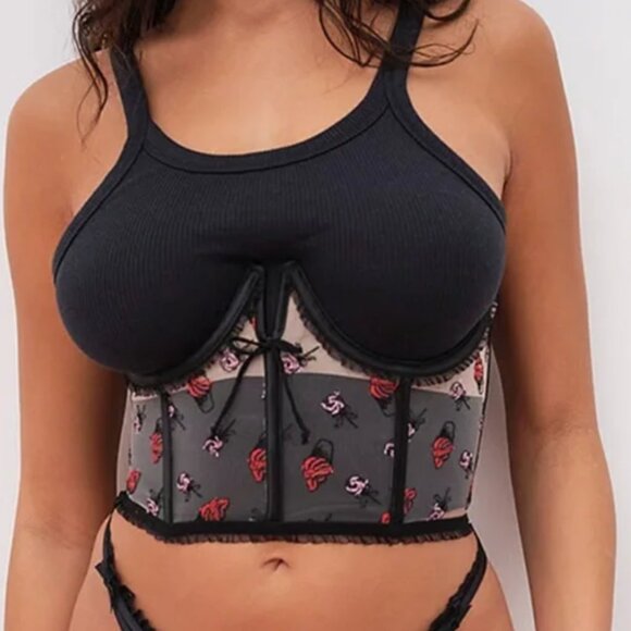 For Love & Lemons Rosie Bow Ice Cream Corset Top - Picture 2 of 6